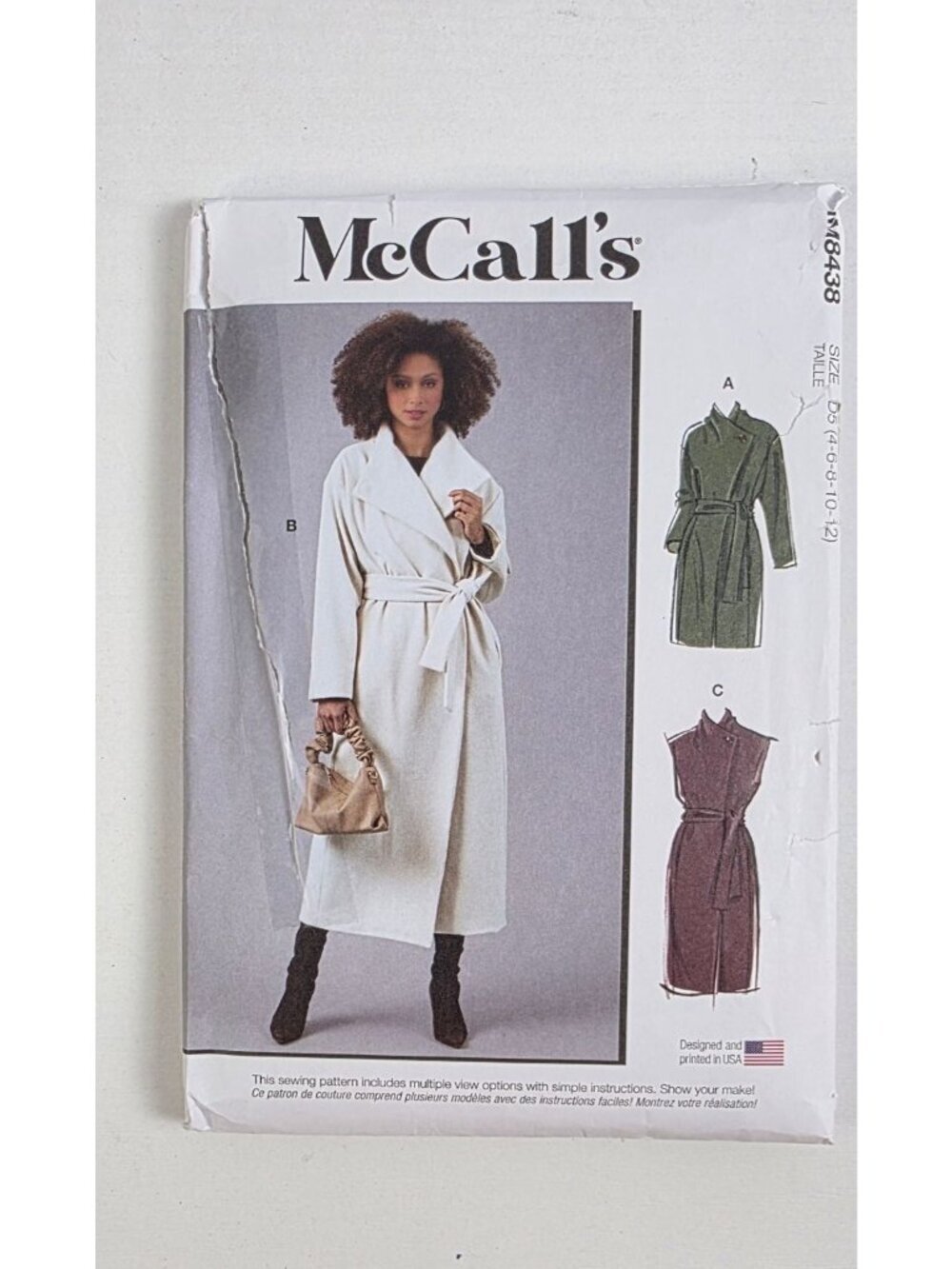 McCall's M8438 Misses Coats & Vest Sewing Pattern Outerwear Uncut
